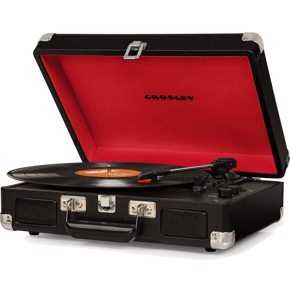 Crosley CR8005D-BK Cruiser Deluxe 3-Speed Bluetooth Suitcase Record Player - Picture 3 of 6